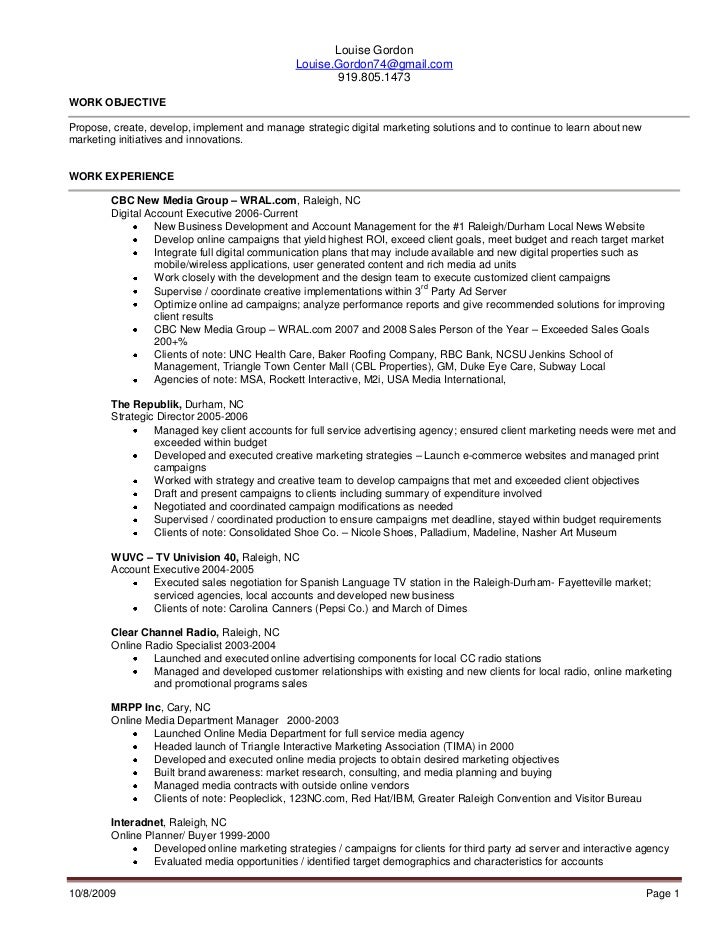 media buyer resume