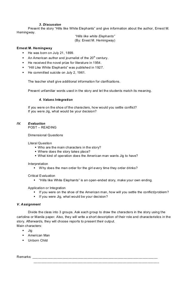 Hills Like White Elephants | Introduction & Overview - BookRags com