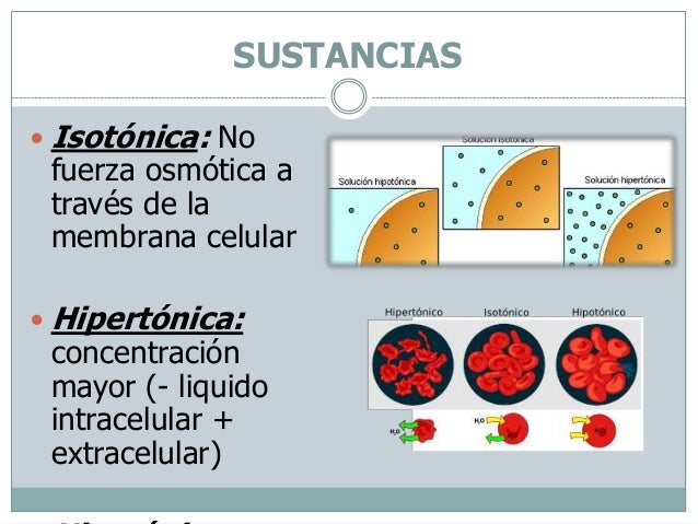 Líquidos isotónicos, hipotónicos e hipertónicos