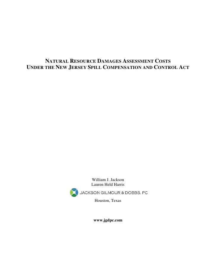 New Jersey Natural Resource Damages New Jersey Natural Resource Damages