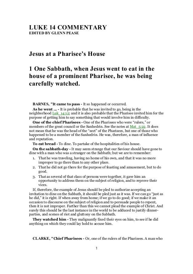 Luke 14 Commentary luke-14-commentary