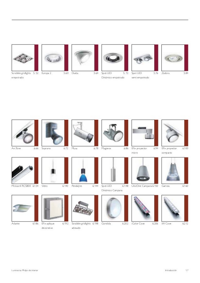 catálogo de luminarias