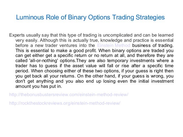 at the end of the binary options trade