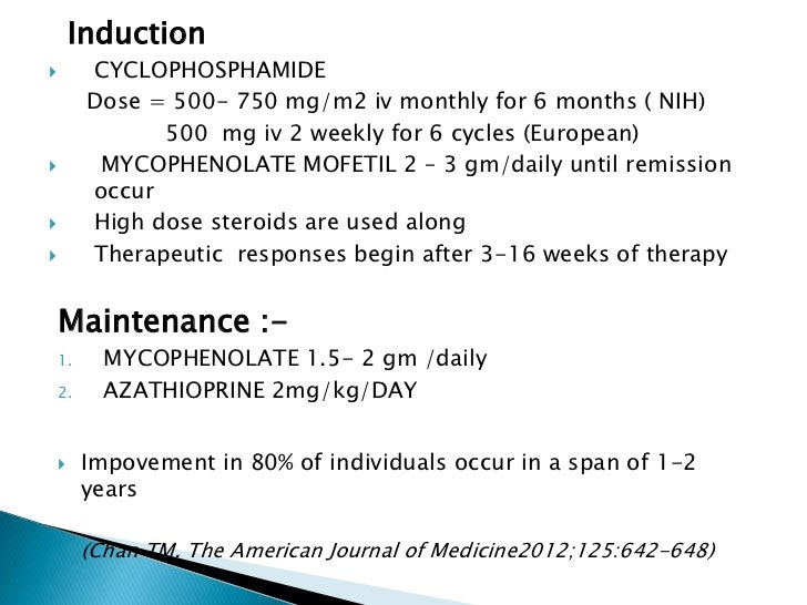 Cyclophosphamide Iv Dose