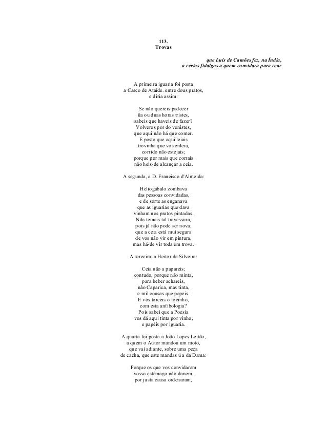 Luis de Camoes redondilhas Luis de Camoes redondilhas