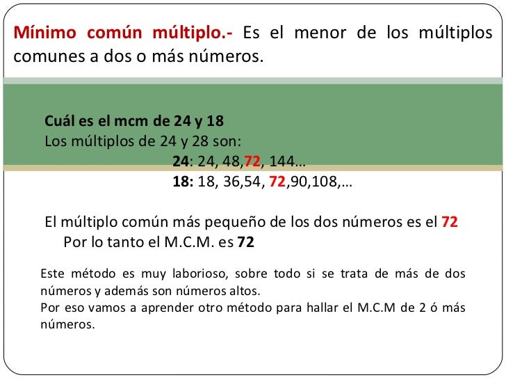 Cual Es El Multiplo Mas Pequeño De Un Numero