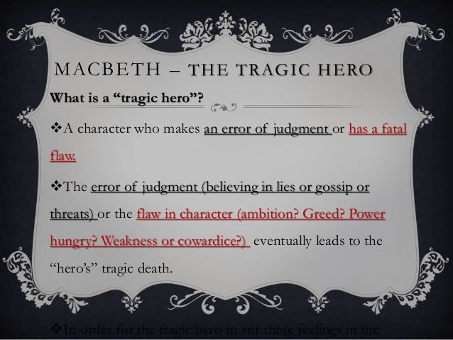 Macbeth essay tragic hero