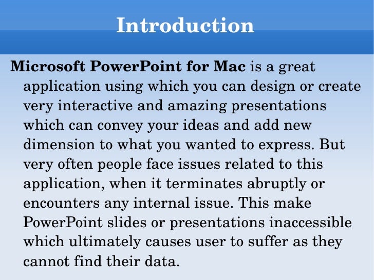 Powerpoint presentation for mac os x panther