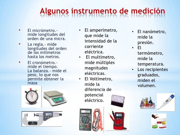 Instrumentos De Medicion De Diferentes Magnitudes www.slideshare.net