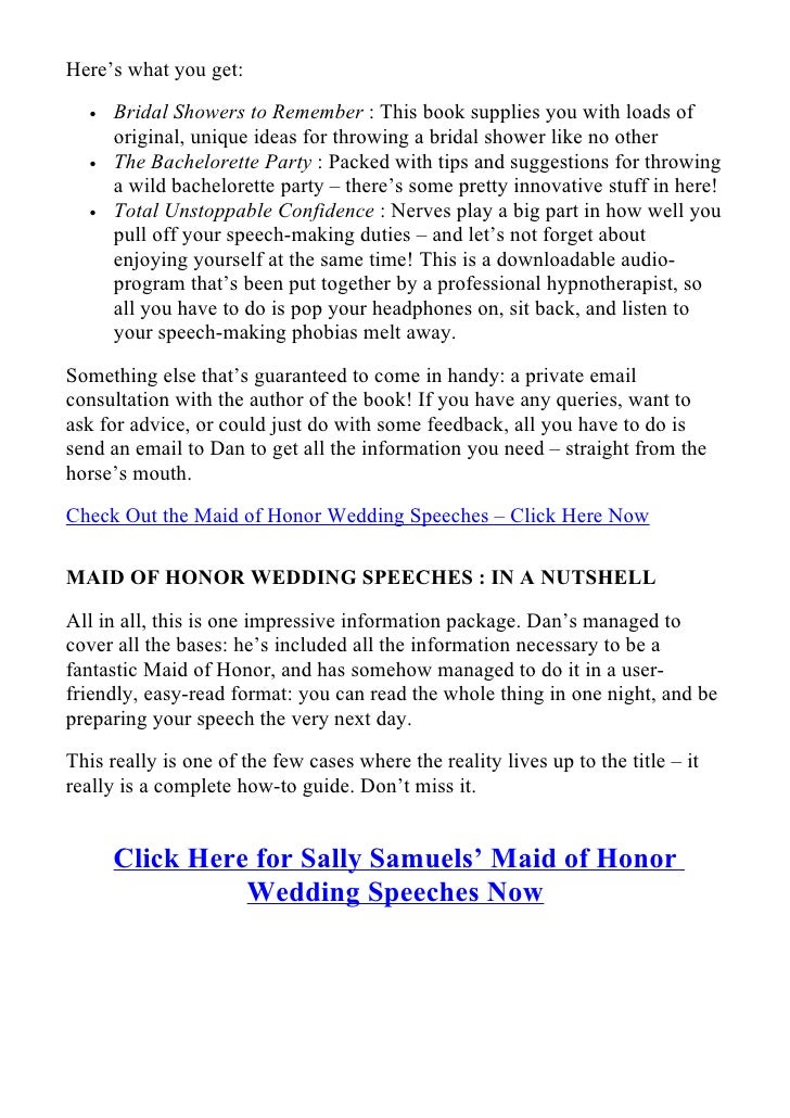 30 Maid Of Honor Speech Examples – Ideas For 2018, Free Templates