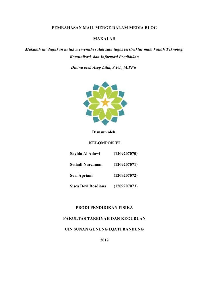 Membuat Makalah Tik | mail merge makalah tik Membuat Makalah Tik | mail merge makalah tik
