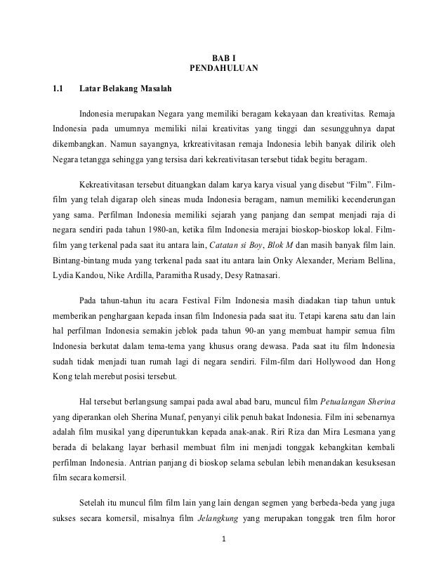 Makalah Bahasa Indonesia "Perkembangan Film Horor di 