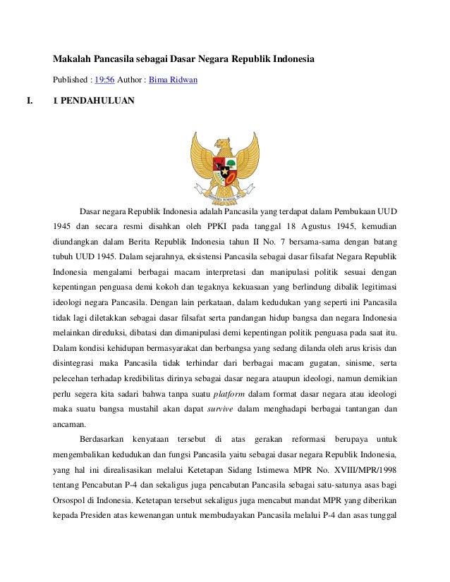 Makalah Pancasila Sebagai Ideologi Negara  Review Ebooks