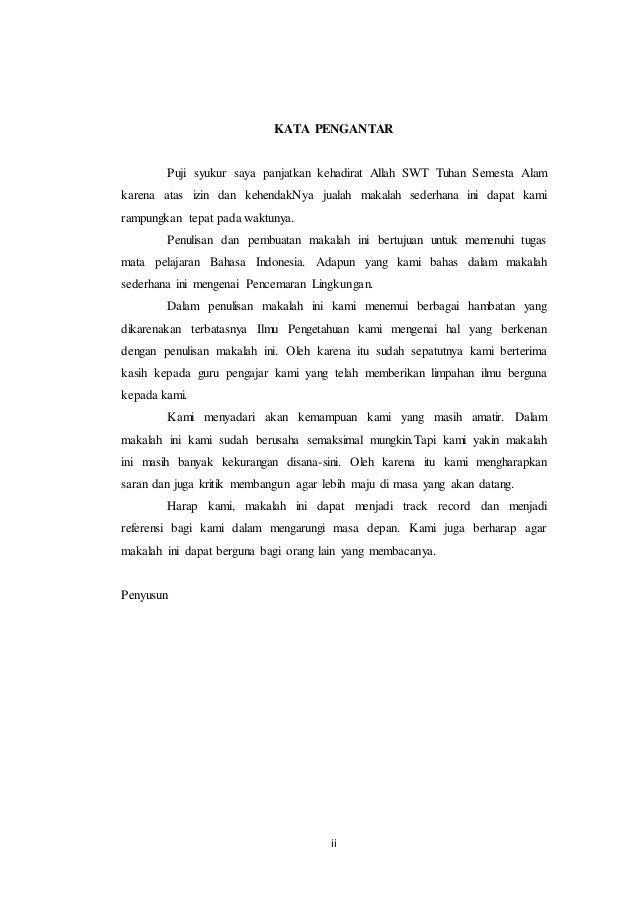 Makalah Pencemaran Lingkungan