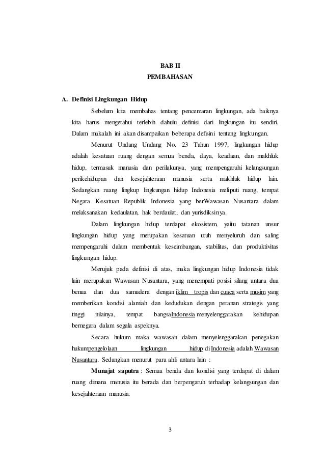 Makalah Pencemaran Lingkungan