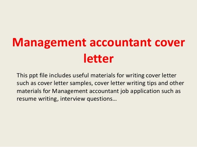 application letter for management accountant