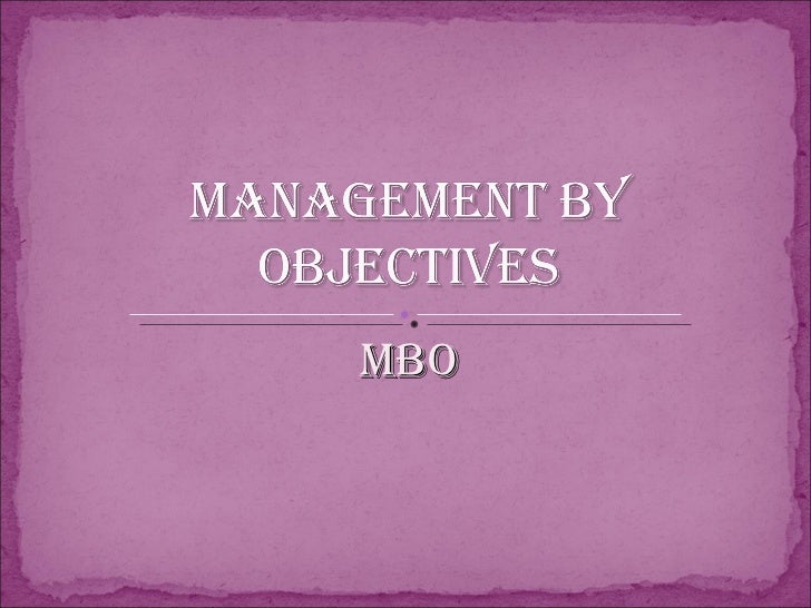 management by objectives manage by objectives examples