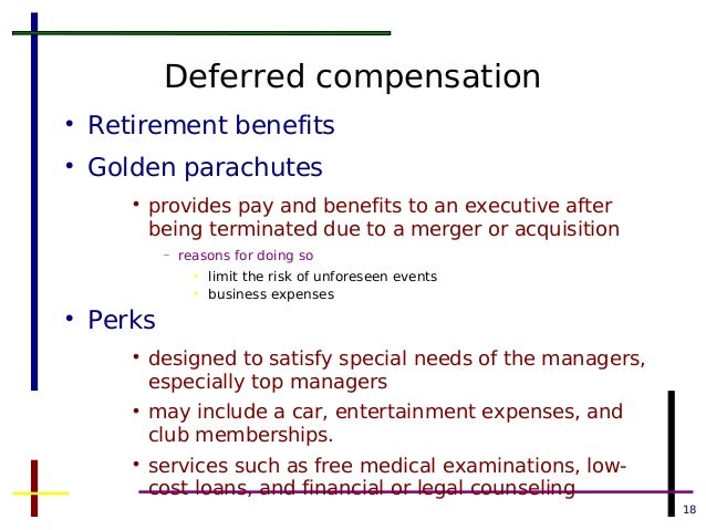 Stock options management compensation