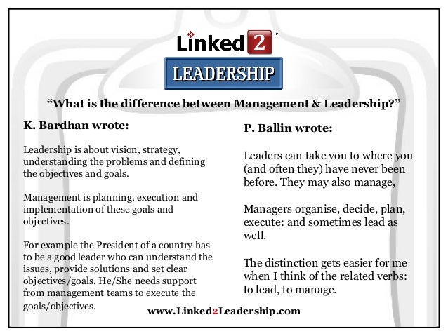 Management and leadership essay