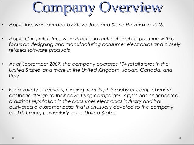 Company overview essay