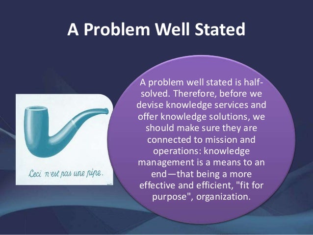 A Problem Well Defined Is A Problem Half Solved