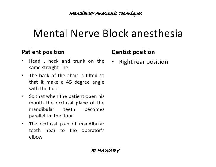 Mandibular anesthetic techniques