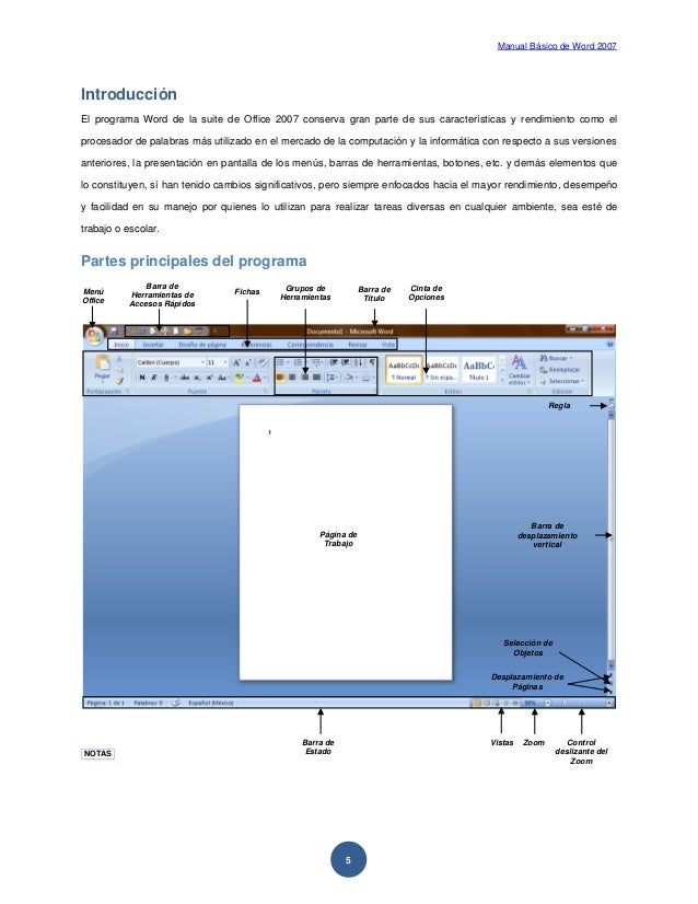 Manual de uso básico Word 2007