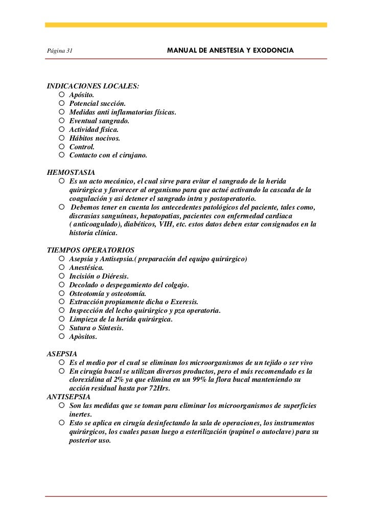 Manual De Anestesia Y Exodoncia Manual De Anestesia Y Exodoncia