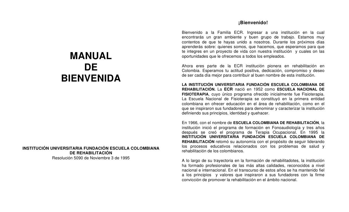 EJEMPLO DE MANUAL DE BIENVENIDA ejemplo de manual de bienvenida: