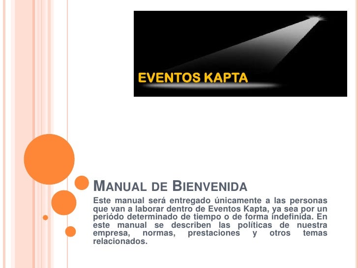 EJEMPLO DE MANUAL DE BIENVENIDA ejemplo de manual de bienvenida: