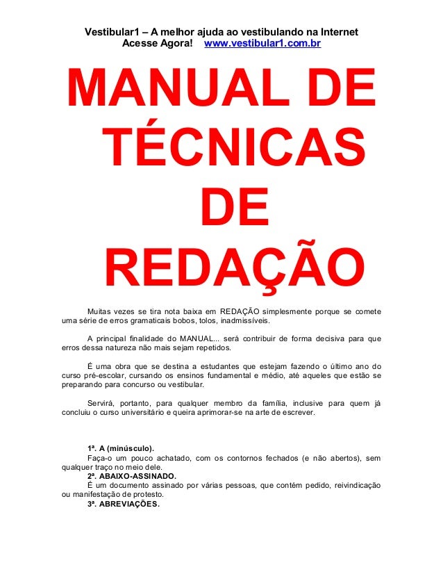 Palavras tecnicas para redação