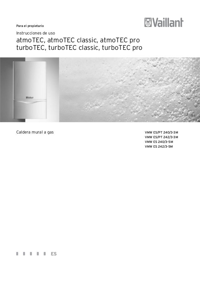 Manual vaillant turbotec vmw es 242