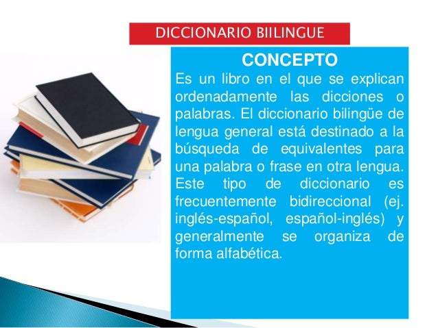 Mapa conceptual del diccionario bilingue