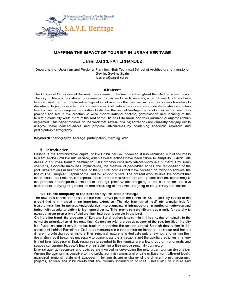 impacts of urban tourism essay impacts of urban tourism essay