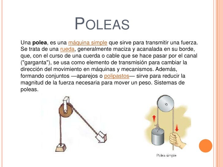 despensa Cariñoso Escudero APRENDE FISICA - M03: Maquinas simples: Poleas