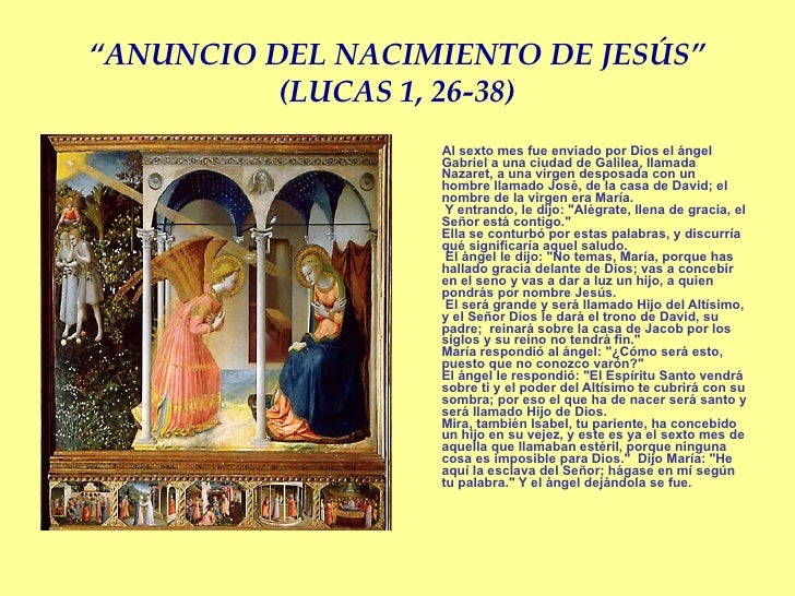 Resultado de imagen para Lucas 1,26-38