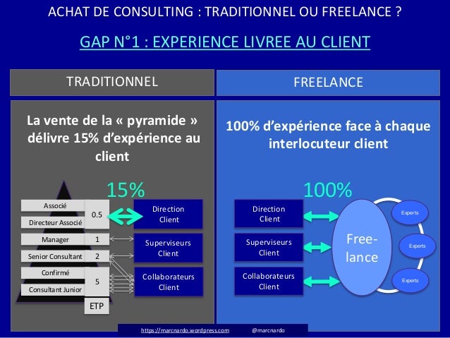 ACHAT DE CONSULTING : TRADITIONNEL OU FREELANCE ?GAP N°1 : EXPERIENCE    freelance consulting
