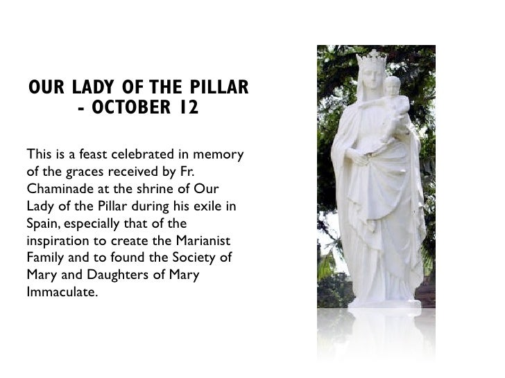 Image result for our lady of the pillar chaminade