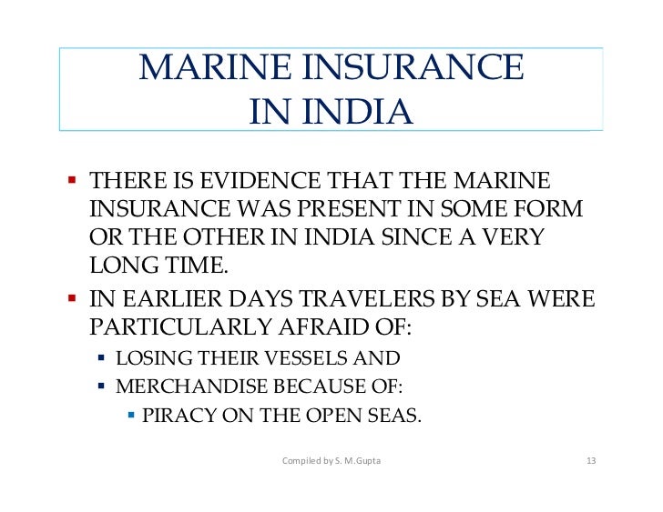 Case study on marine insurance in india