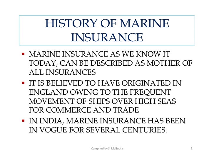 Basics of Marine Insurance.
