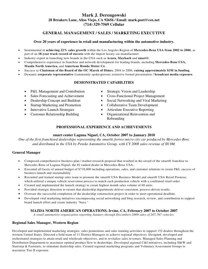 District manager resume with objective