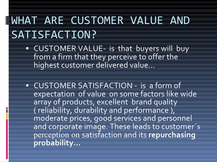 Customer satisfaction in marketing