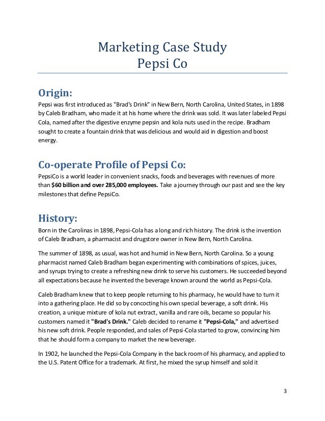 pepsico restaurants case Case study pepsico corporation essaysto: chief executive officer, pepsico restaurants subject: report of pepsico 's restaurants over the years pepsico has adopted an entrepreneurial. pepsico restaurants case Case study pepsico corporation essaysto: chief executive officer, pepsico restaurants subject: report of pepsico 's restaurants over the years pepsico has adopted an entrepreneurial.
