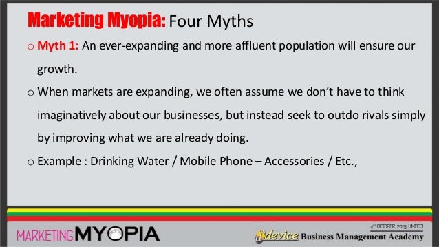 marketing myopia examples