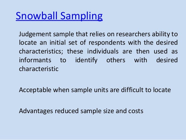example snowball of sampling