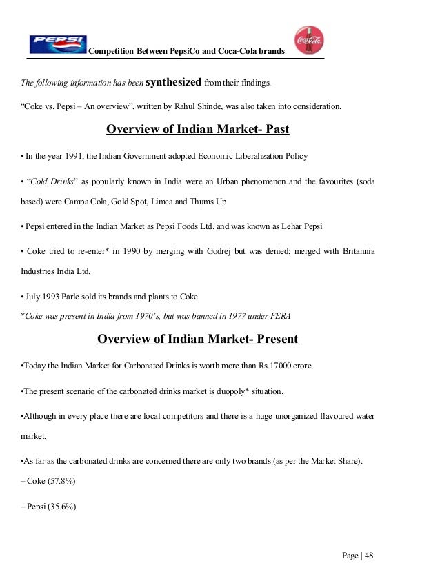 an analysis of fighting for foreign markets coke vs pepsi While coca-cola has vowed to rebuild sales in the united states and focus on international sales, pepsi has taken a while this may help lower costs for coca-cola and pepsi and having less exposure to the declining market of sugary sodas i think coca-cola is nearing the. an analysis of fighting for foreign markets coke vs pepsi While coca-cola has vowed to rebuild sales in the united states and focus on international sales, pepsi has taken a while this may help lower costs for coca-cola and pepsi and having less exposure to the declining market of sugary sodas i think coca-cola is nearing the.