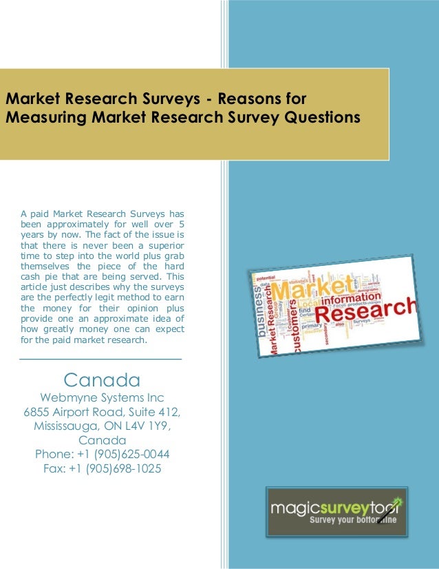 Market Research Surveys - Reasons for Measuring Market Research Surve ...
