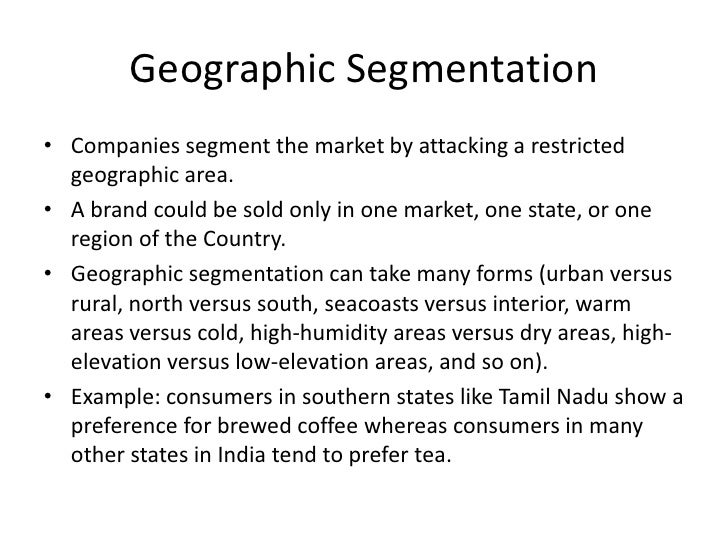 Market segmentation