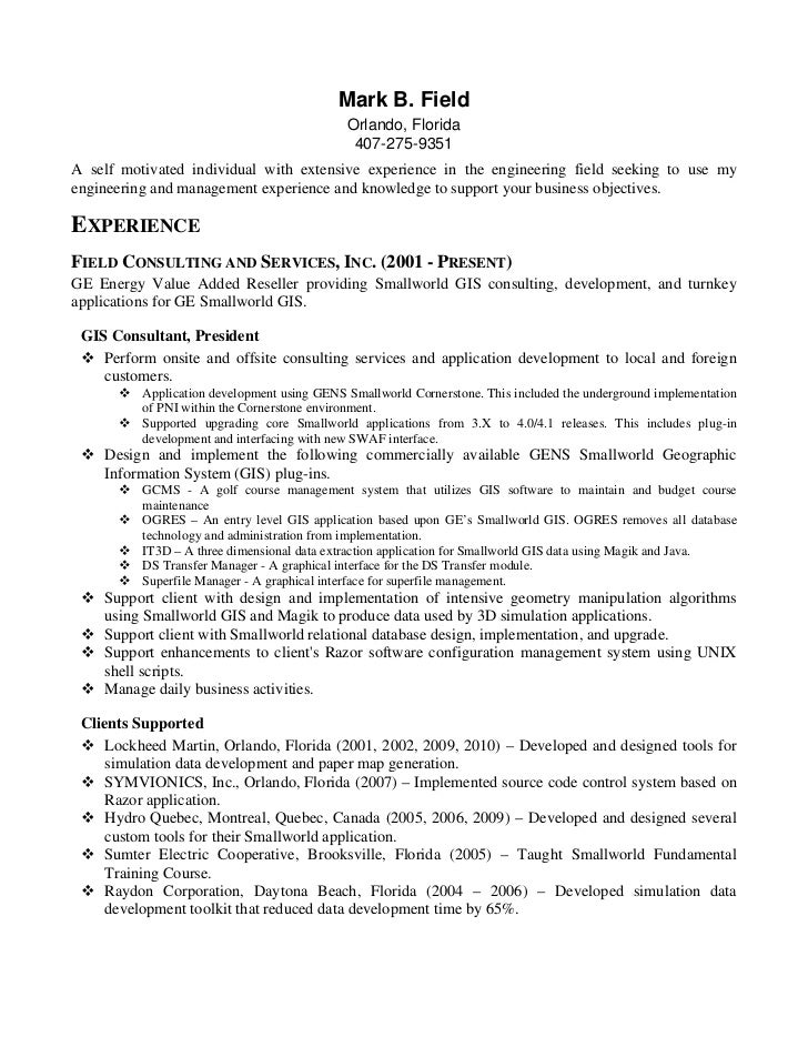 gis analyst resumes