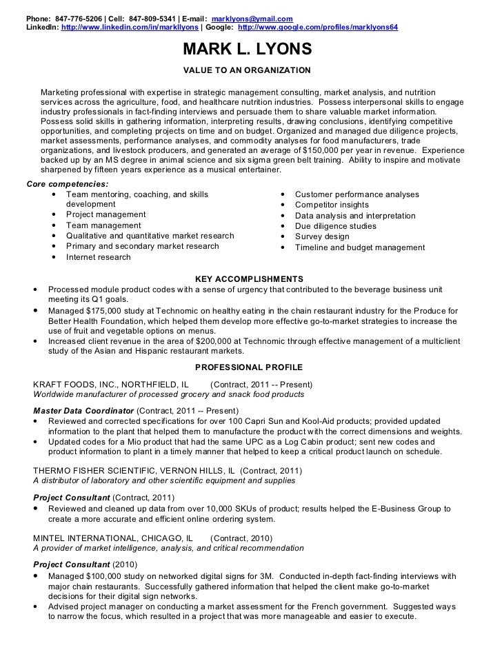 food services resumes